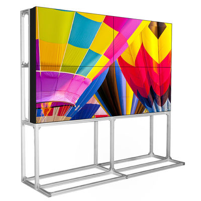 Layar Bezel Sempit 1,7mm Layar Penyambungan LCD 4k 55Inch Untuk Iklan