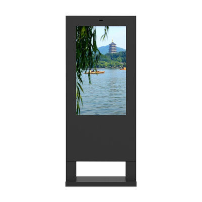 LCD Hitam 43Inch Android Advertising Player IP65 Floor Stand Digital Signage