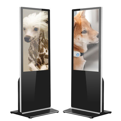 Iklan Monitor LCD Floor Standing Digital Signage 75inch Anti Korosi 280cd / m2