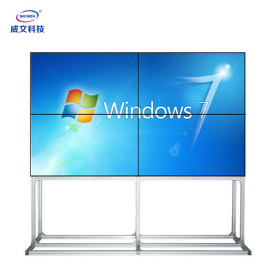 Dinding Video Dalam Ruangan FHD 46 Inci 2x2 Bezel 3,5 mm dengan braket aluminium