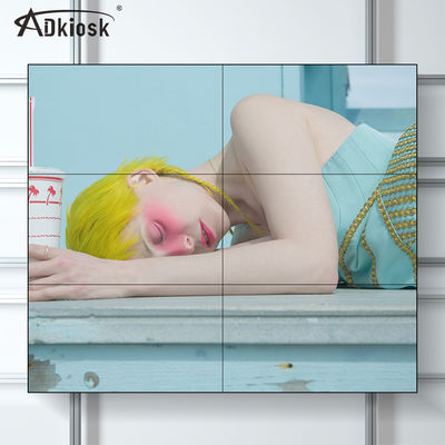 Tampilan Dinding Video LCD Dalam Ruangan 55 Inch Bezel 3,5mm Resolusi 3x3 FHD