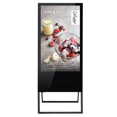 Mall 220V Floor Standing Digital Signage 1920x1080 Tampilan Iklan Layar Sentuh