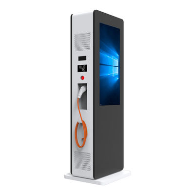 Kendaraan 240V LCD Advertising Digital Signage Poster Floor Mounted With Plug