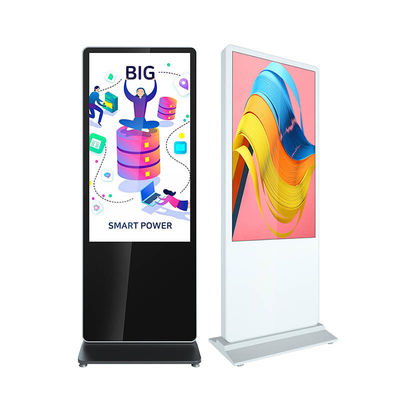 Kios Layar Sentuh Interaktif 55 Inch Floor Stand Capacitive Multi Touch Kiosk