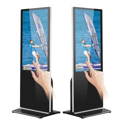 Kios Iklan Interaktif Full HD 49 inci 55 inci Tampilan Layar Sentuh Besar H81