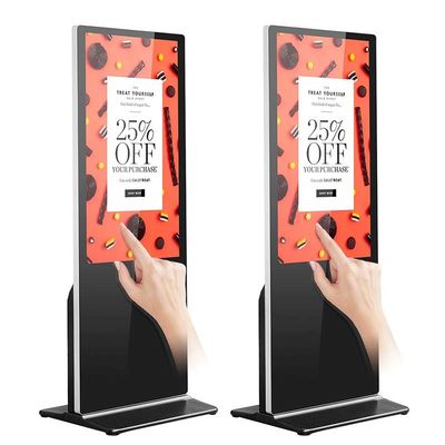 LCD Resolusi 4k Layar Sentuh Interaktif Kios Monitor i3 i5 CPU PC OS 65Inch