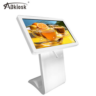 Kios Layar Sentuh Interaktif LED Inframerah Dalam Ruangan Totem White Android OS 32inch