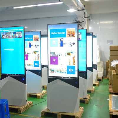 Double Sided 55inch OLED digital signage floor stand Floor Standing Digital Signage