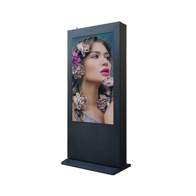Kaca tahan ledakan yang disesuaikan dengan Totem Digital Signage Luar Ruangan, pemutar iklan Digital Signage