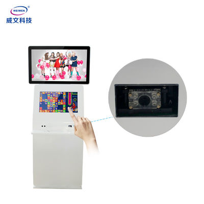 Floor Stand Kecerahan Tinggi Iklan Lcd Dua Sisi Layar Sentuh Digital Signage