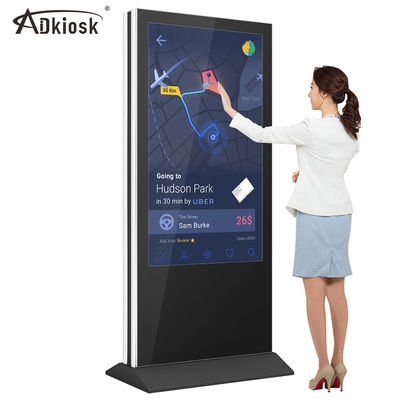 55 inci layar dua sisi pemain iklan berdiri digital signage