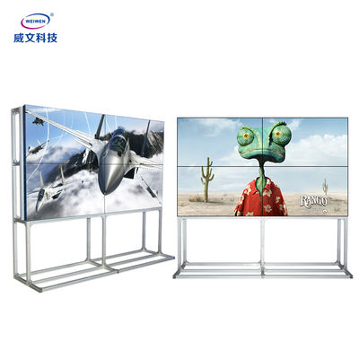 Floor Standing LCD Splicing Screen 55 inci Advertising Digital Signage Kesenjangan 3.5mm