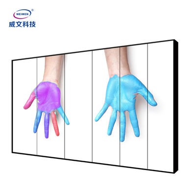 49 inci 500cd / m2 wall mounted digital signage layar splicing hd lcd dalam ruangan