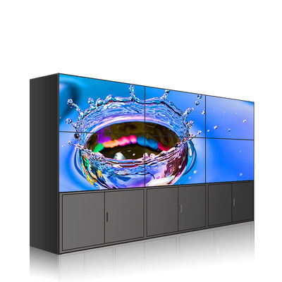65 Inch Ultra Slim Bezel Floor Standing Digital Signage Layar Penyambungan LCD