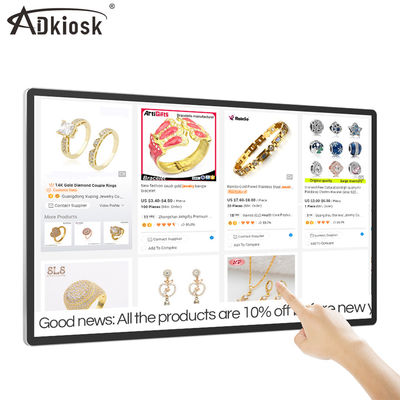 Kios Layar Sentuh Interaktif 32-55 Inch Wall Mounted Inframerah 3mm Kaca