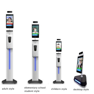 Terminal Pengenalan Wajah Layar 7 Inch Pemindai Termometer Inframerah