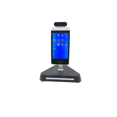 Desktop Layar 7 Inch Terminal Pengenalan Wajah Pemindai Termometer Inframerah