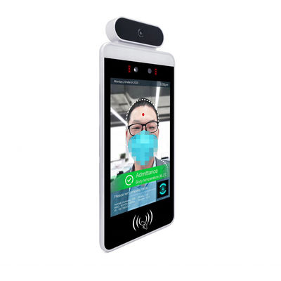 Pengukur Suhu Termometer Pengenalan Wajah 50cm Jarak IP65 Dengan Layar LCD
