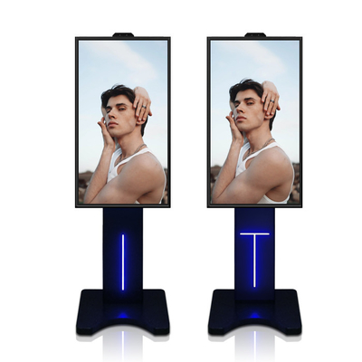 Floor Stand 2500nits Self Service Kiosk 2K 4K Resolusi Layar Sentuh 43 Inch