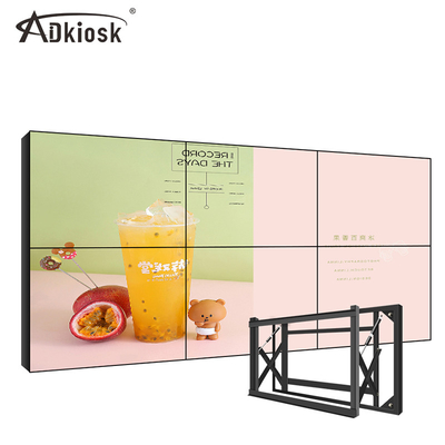Layar Dinding Video LCD Bezel Sempit 49in 3x3 Layar Penyambungan Iklan Vertikal