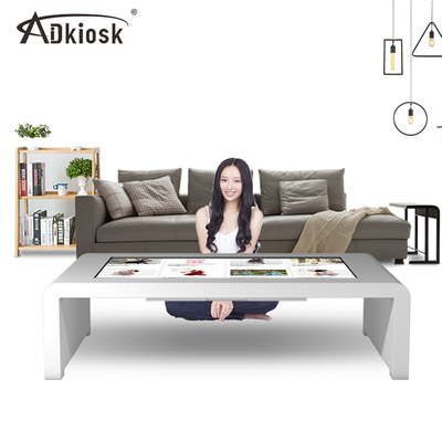 55 &quot;Pcap Touch Smart Interactive Table Tahan Air Untuk Restoran Konferensi Kopi