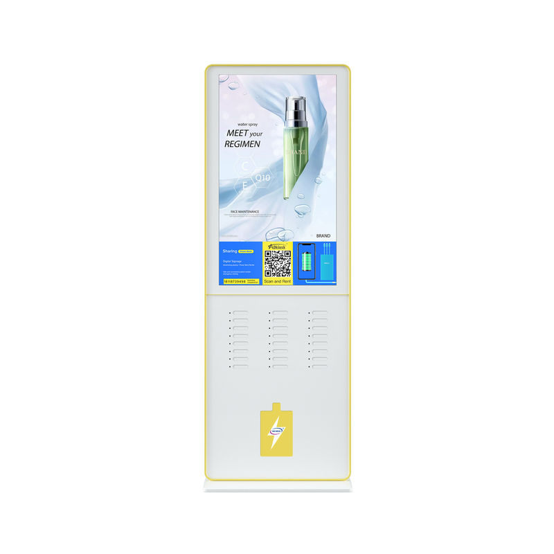 100V Input Phone Charging Station Kios / Bagikan Power Bank Jaringan 4G 24 Slot