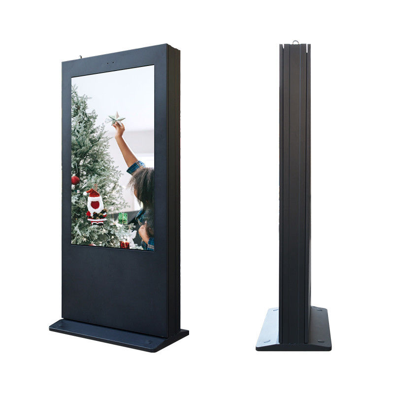 Versi USB Outdoor Digital Advertising Display Screens Board Totem 55 inci IP65 tahan debu
