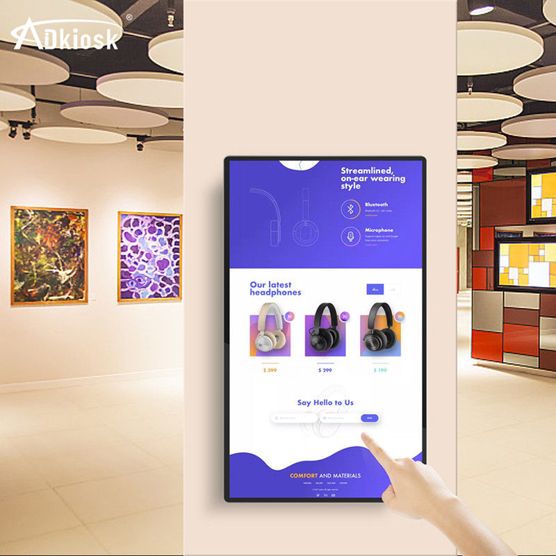 Mall Elevator Digital Signage Layar Tampilan Iklan LCD 21,5 Inch Memori 16GB
