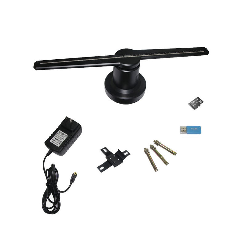 56cm 2Blades Super Light 3D Hologram Fan Display Dengan 638pcs LED Lamp Beads Light