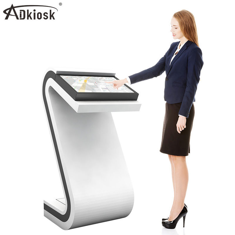 kios layar sentuh interaktif Z-type high-definition horizontal floor type all-in-one display factory secara langsung