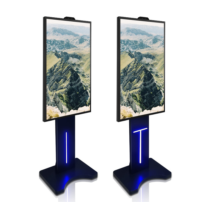 Floor Stand 2500nits Self Service Kiosk 2K 4K Resolusi Layar Sentuh 43 Inch