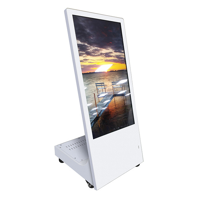 Layar Lcd 1.5A Self Service Kiosk Indoor Floor Stand CCC Dengan Roda